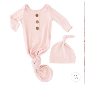 New Caden Lane Blush Pink Knot Gown and Hat